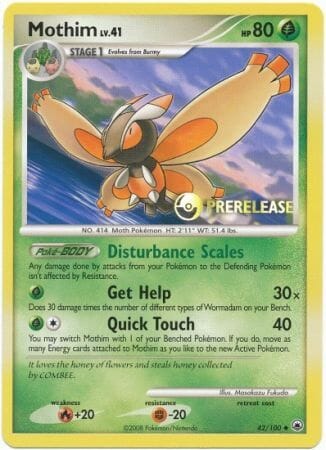 Mothim (42/100) (Prerelease Promo) [Diamond & Pearl: Black Star Promos] Pokemon Single Pokémon  | Multizone: Comics And Games