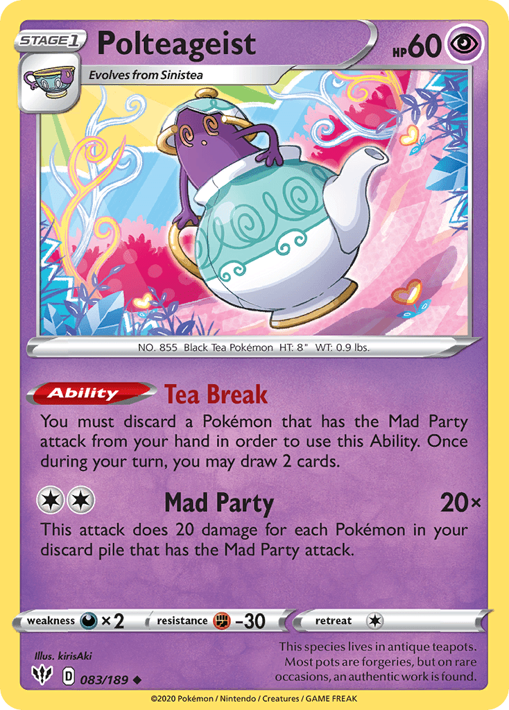 Polteageist (083/189) [Sword & Shield: Darkness Ablaze] Pokemon Single Pokémon  | Multizone: Comics And Games