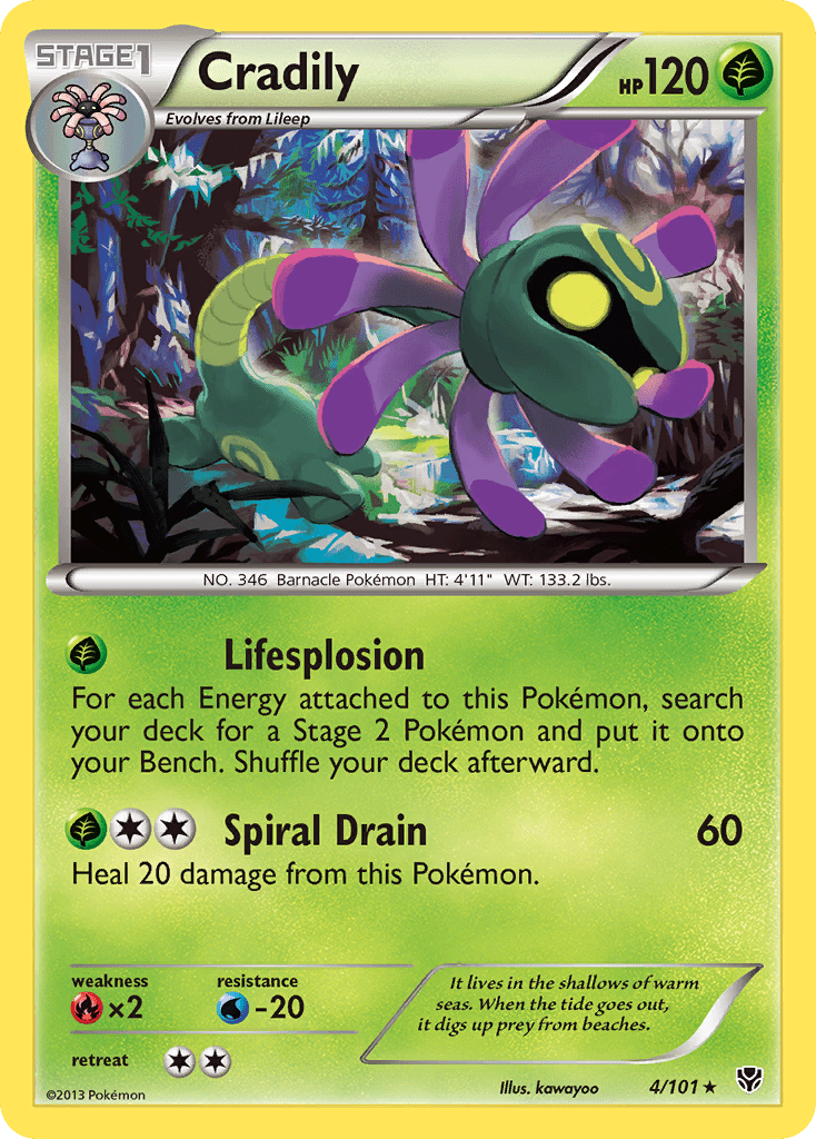 Cradily (4/101) [Black & White: Plasma Blast] Pokemon Single Pokémon  | Multizone: Comics And Games