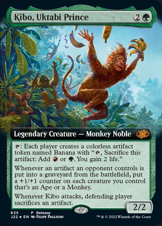 Kibo, Uktabi Prince (Extended Art) (Release) [Jumpstart 2022] MTG Single Magic: The Gathering  | Multizone: Comics And Games