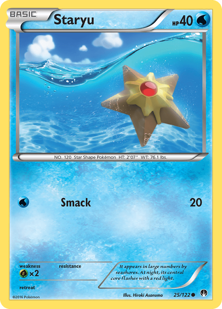 Staryu (25/122) [XY: BREAKpoint] Pokemon Single Pokémon  | Multizone: Comics And Games
