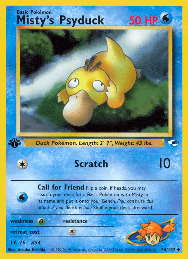 Misty's Psyduck (54/132) [Gym Heroes 1st Edition] Pokemon Single Pokémon  | Multizone: Comics And Games