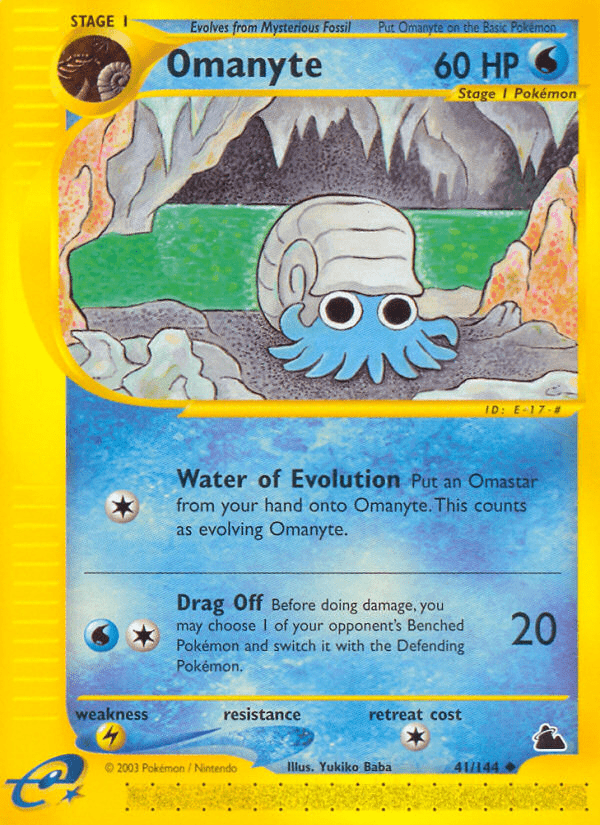 Omanyte (41/144) [Skyridge] Pokemon Single Pokémon  | Multizone: Comics And Games