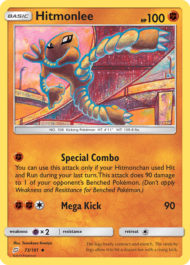Hitmonlee (73/181) [Sun & Moon: Team Up] Pokemon Single Pokémon  | Multizone: Comics And Games