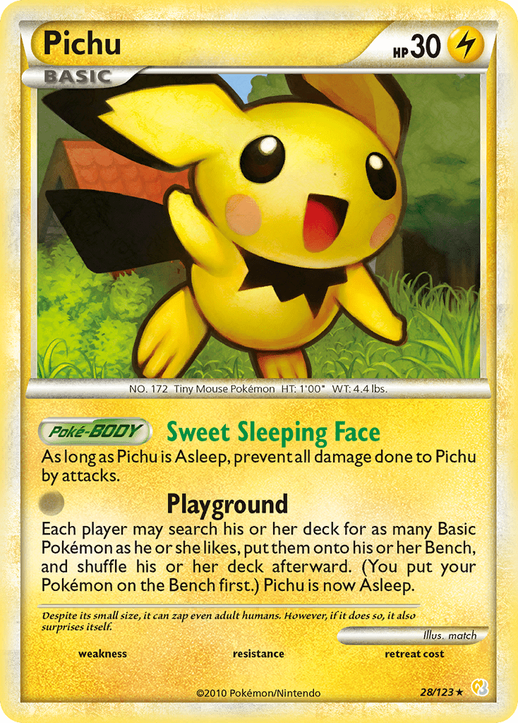 Pichu (28/123) [HeartGold & SoulSilver: Base Set] Pokemon Single Pokémon  | Multizone: Comics And Games