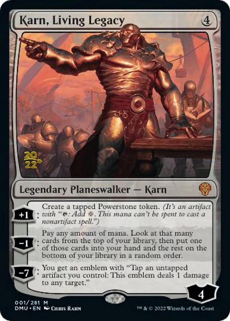 Karn, Living Legacy [Dominaria United Prerelease Promos] MTG Single Magic: The Gathering  | Multizone: Comics And Games