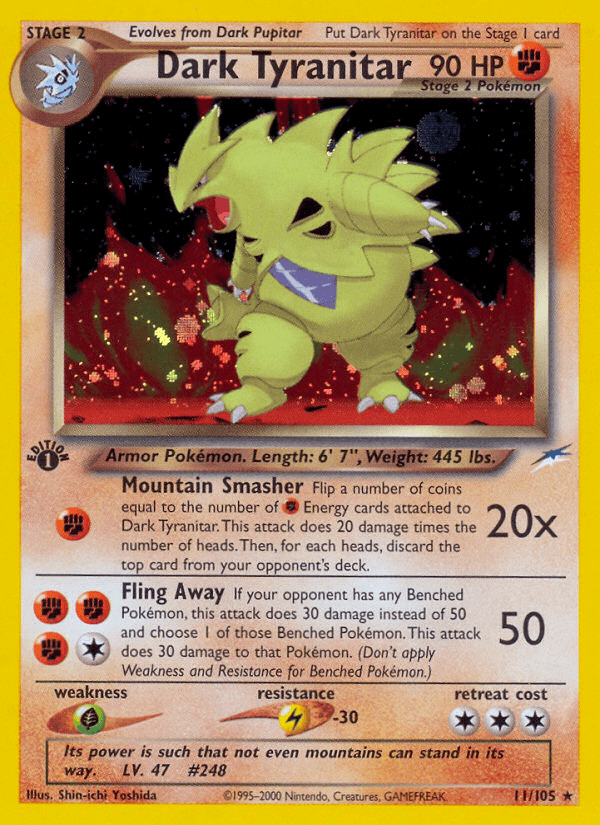 Dark Tyranitar (11/105) [Neo Destiny 1st Edition] Pokemon Single Pokémon  | Multizone: Comics And Games
