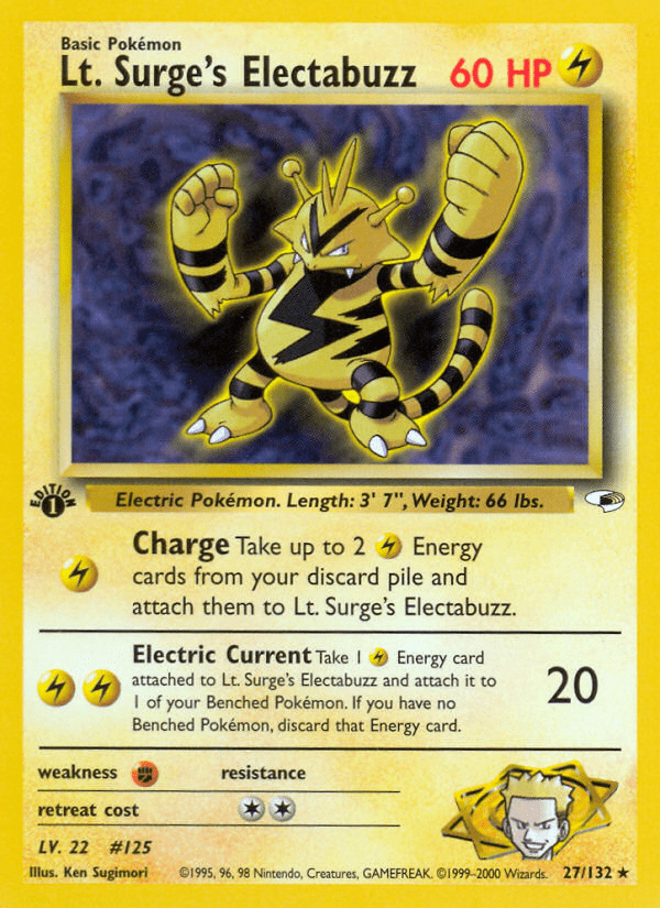 Lt. Surge's Electabuzz (27/132) [Gym Heroes 1st Edition] Pokemon Single Pokémon  | Multizone: Comics And Games