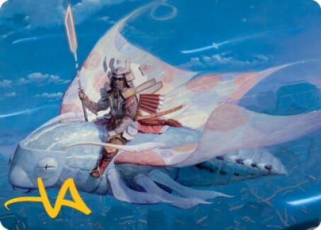 Sky-Blessed Samurai Art Card (Gold-Stamped Signature) [Kamigawa: Neon Dynasty Art Series] MTG Single Magic: The Gathering  | Multizone: Comics And Games