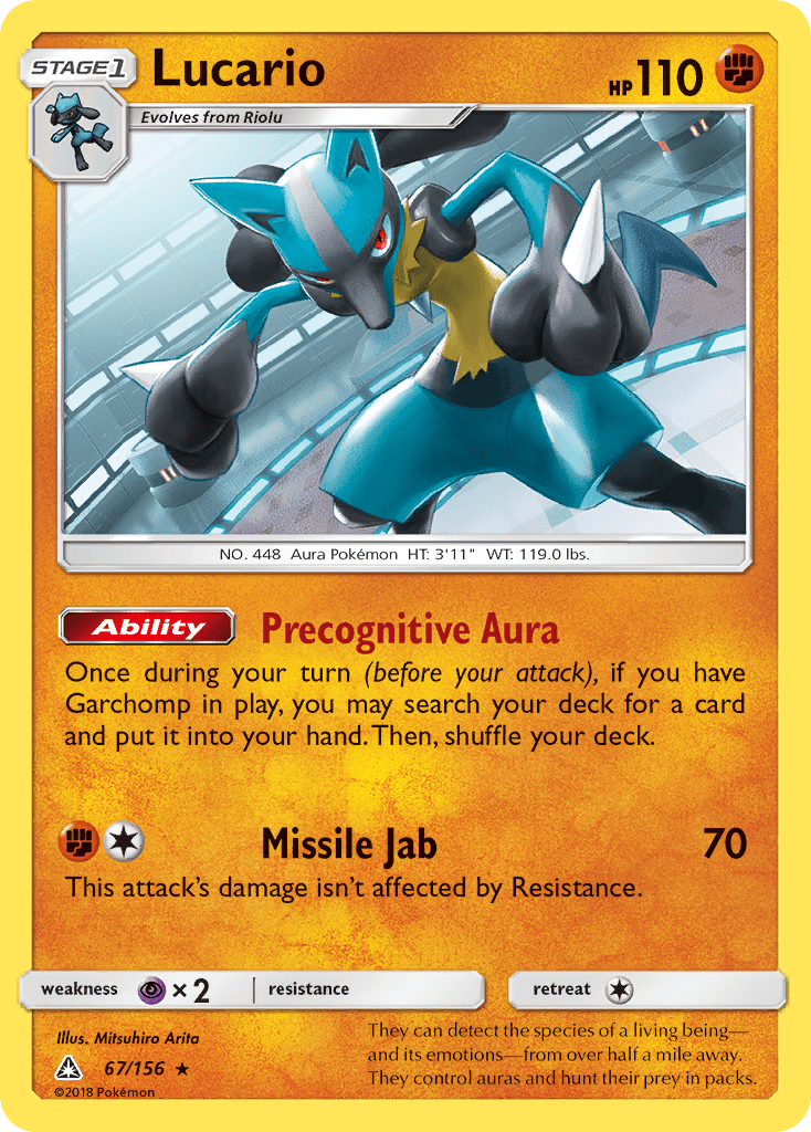 Lucario (67/156) [Sun & Moon: Ultra Prism] Pokemon Single Pokémon  | Multizone: Comics And Games