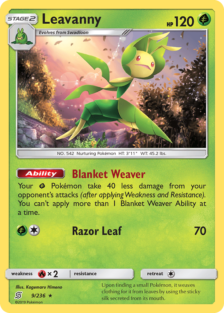 Leavanny (9/236) [Sun & Moon: Unified Minds] Pokemon Single Pokémon  | Multizone: Comics And Games