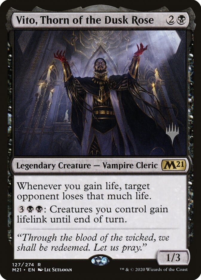 Vito, Thorn of the Dusk Rose (Promo Pack) [Core Set 2021 Promos] MTG Single Magic: The Gathering  | Multizone: Comics And Games