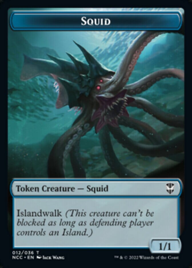 Squid // Treasure (013) Double-sided Token [Streets of New Capenna Commander Tokens] MTG Single Magic: The Gathering  | Multizone: Comics And Games
