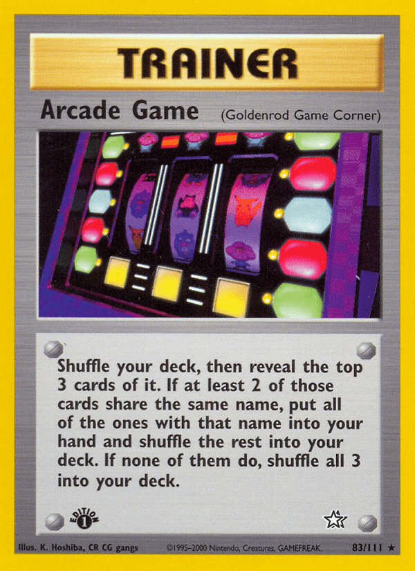 Arcade Game (83/111) [Neo Genesis 1st Edition] Pokemon Single Pokémon  | Multizone: Comics And Games