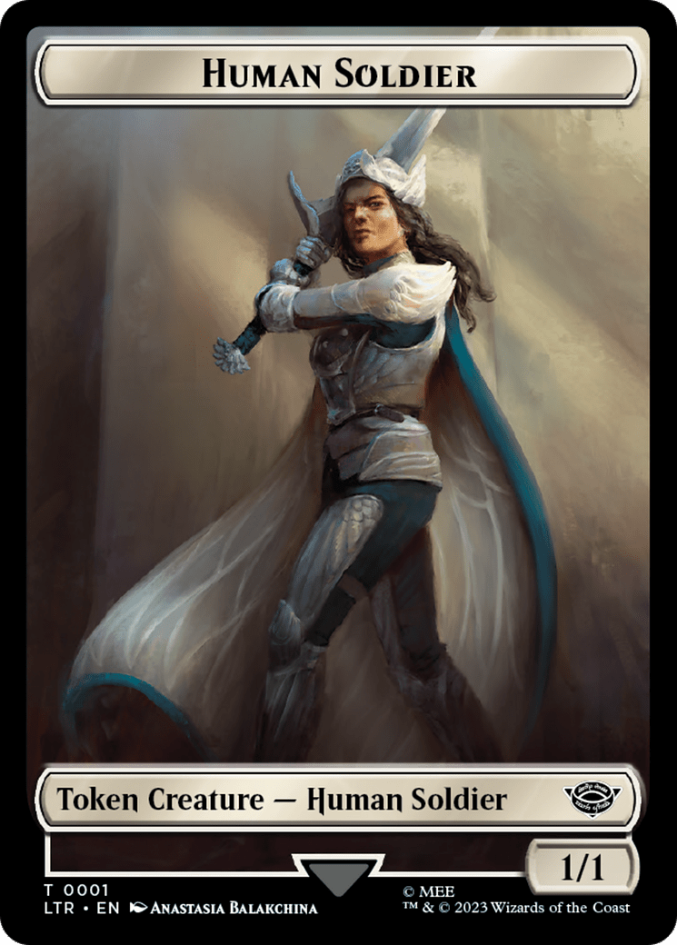 Food (09) // Human Soldier (01) Double-Sided Token [The Lord of the Rings: Tales of Middle-Earth Tokens] MTG Single Magic: The Gathering  | Multizone: Comics And Games