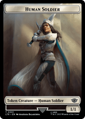 Food (09) // Human Soldier (01) Double-Sided Token [The Lord of the Rings: Tales of Middle-Earth Tokens] MTG Single Magic: The Gathering  | Multizone: Comics And Games