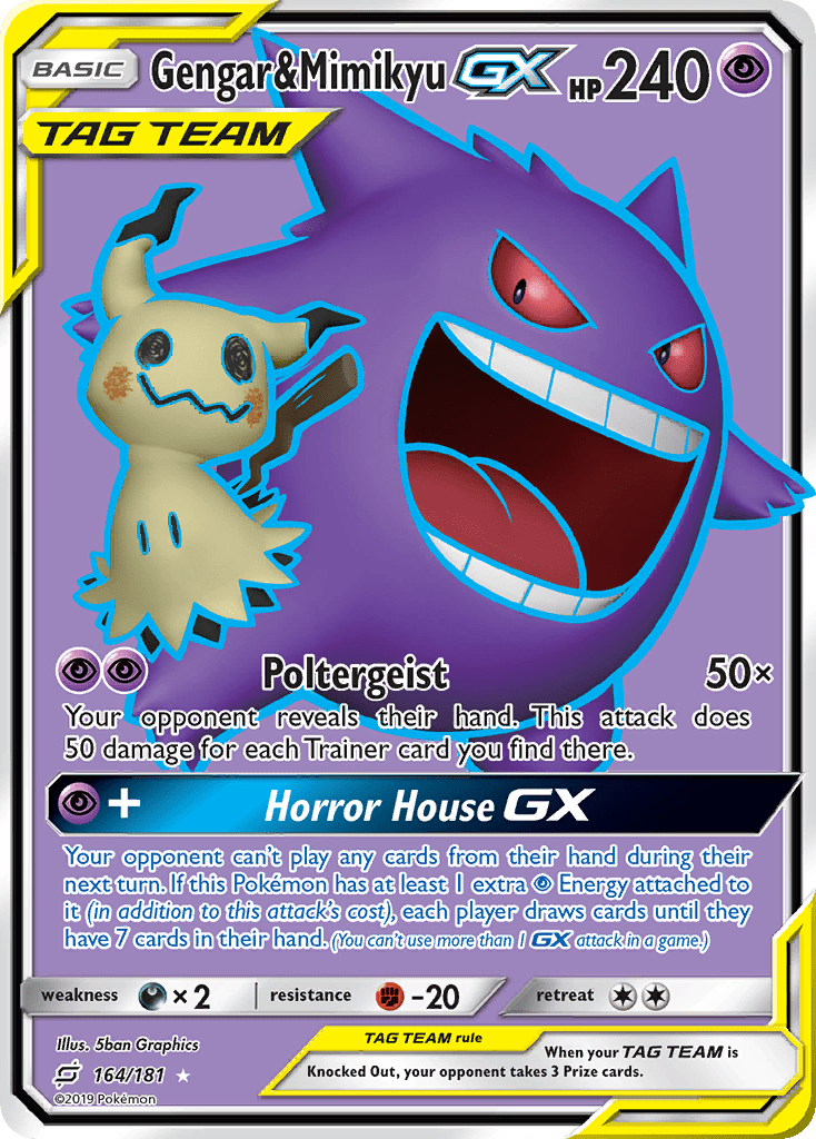 Gengar & Mimikyu GX (164/181) [Sun & Moon: Team Up] Pokemon Single Pokémon  | Multizone: Comics And Games