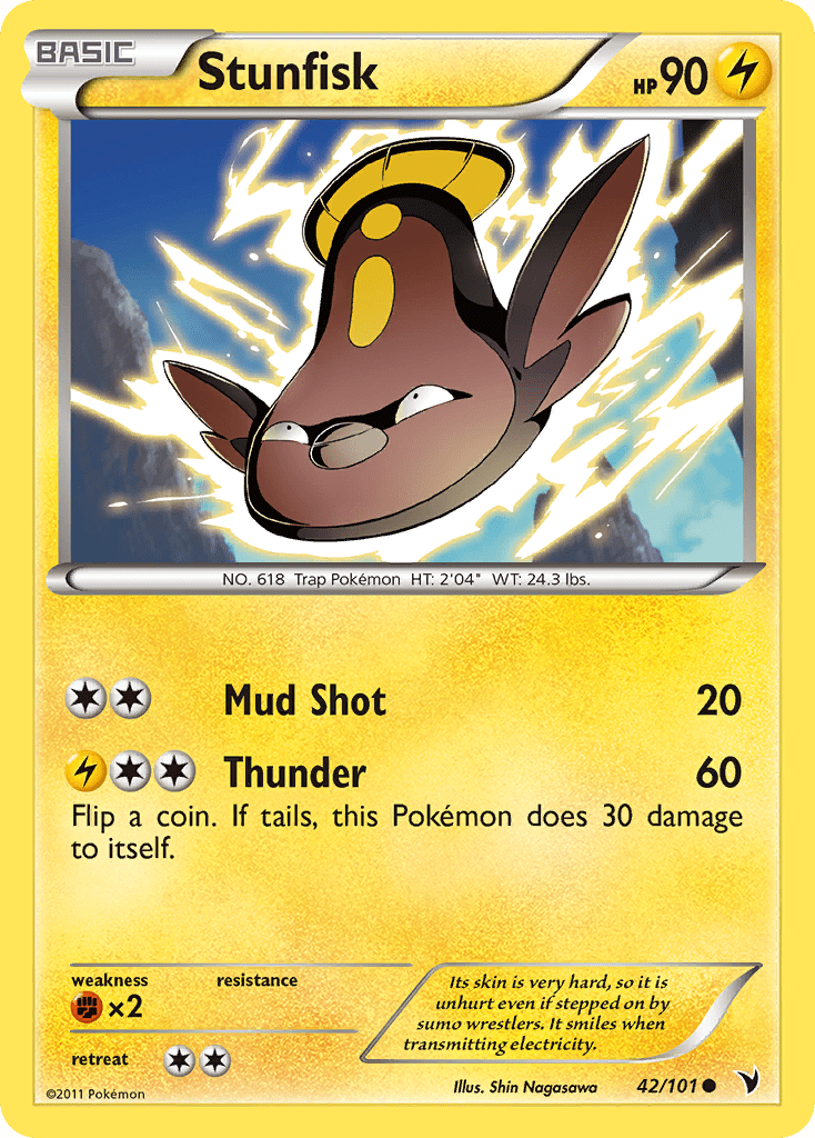 Stunfisk (42/101) [Black & White: Noble Victories] Pokemon Single Pokémon  | Multizone: Comics And Games
