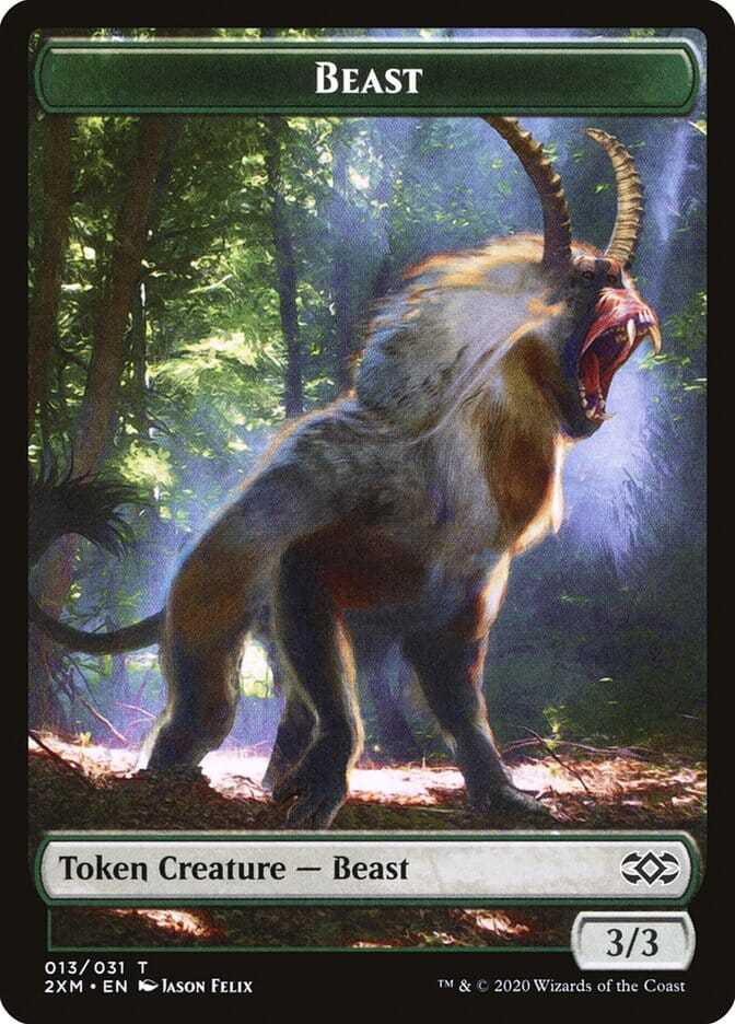 Beast Token [Double Masters] MTG Single Magic: The Gathering  | Multizone: Comics And Games