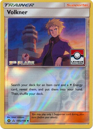 Volkner (135a/156) (League Challenge 2nd Place) [Sun & Moon: Ultra Prism] Pokemon Single Pokémon  | Multizone: Comics And Games