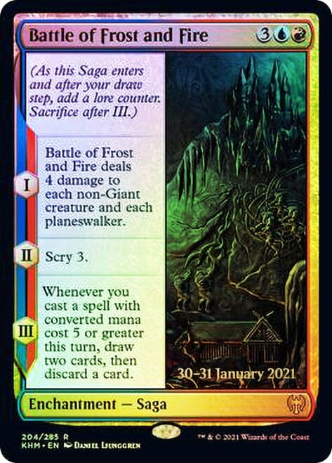 Battle of Frost and Fire [Kaldheim Prerelease Promos] MTG Single Magic: The Gathering  | Multizone: Comics And Games