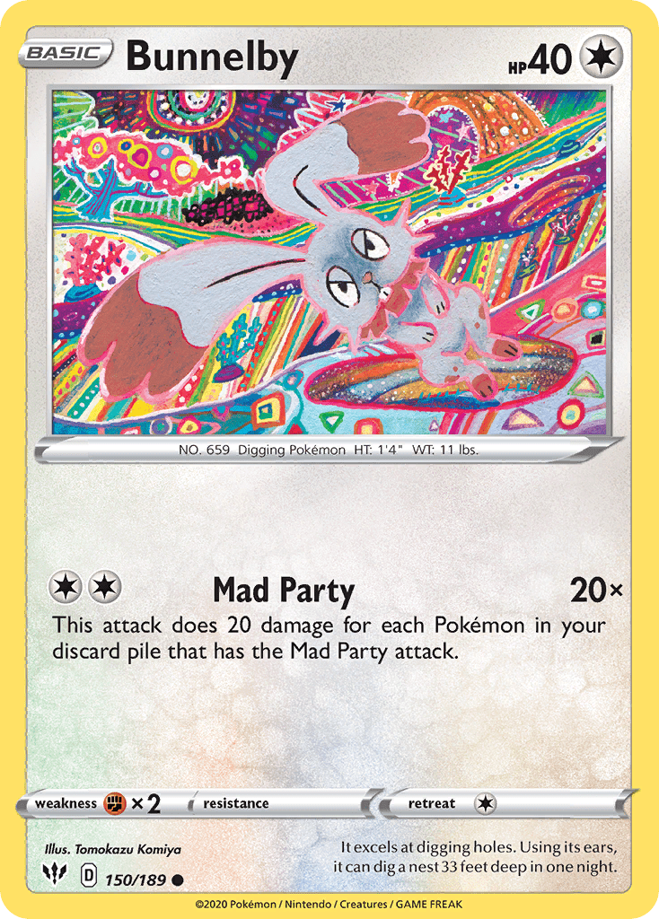 Bunnelby (150/189) [Sword & Shield: Darkness Ablaze] Pokemon Single Pokémon  | Multizone: Comics And Games