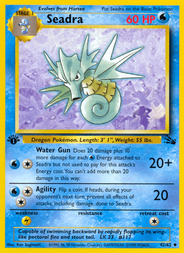 Seadra (42/62) [Fossil 1st Edition] Pokemon Single Pokémon  | Multizone: Comics And Games