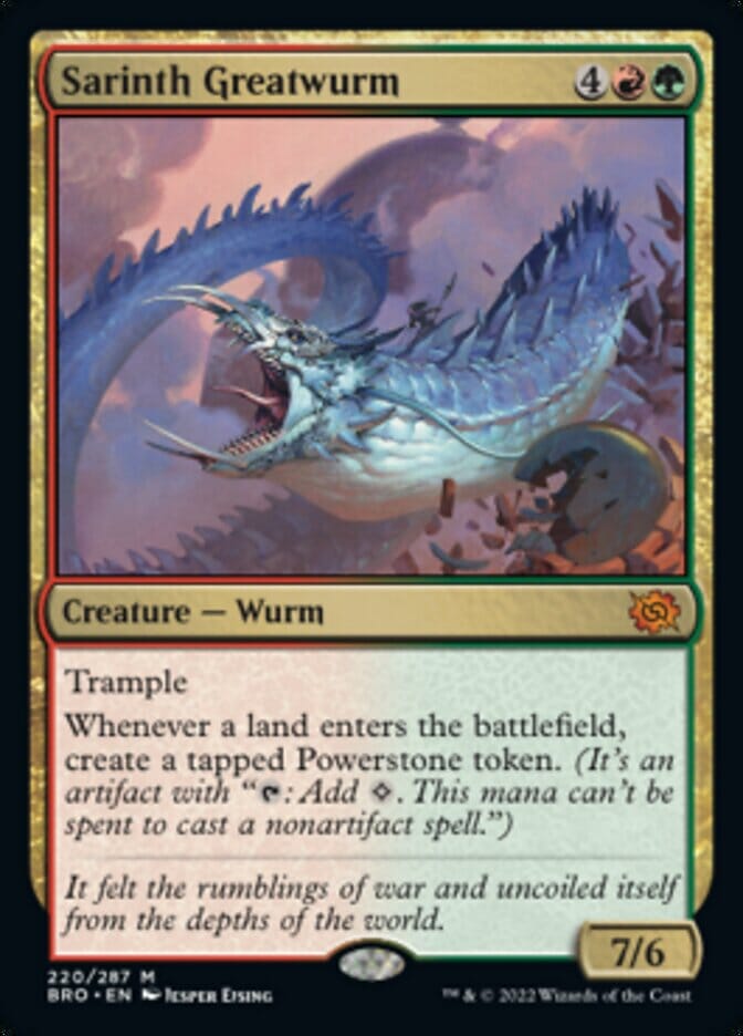 Sarinth Greatwurm [The Brothers' War] MTG Single Magic: The Gathering  | Multizone: Comics And Games