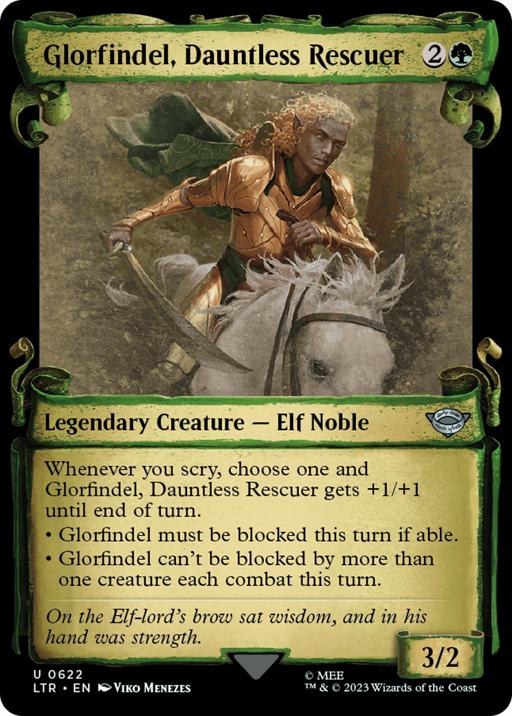 Glorfindel, Dauntless Rescuer [The Lord of the Rings: Tales of Middle-Earth Showcase Scrolls] MTG Single Magic: The Gathering  | Multizone: Comics And Games