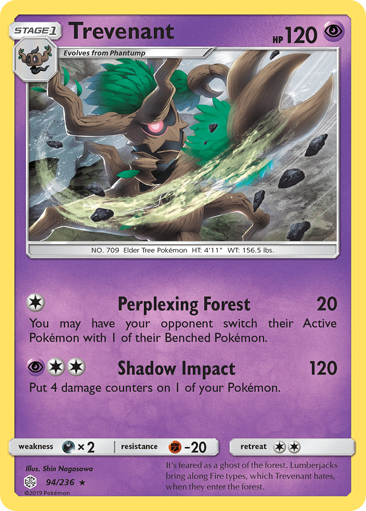 Trevenant (94/236) [Sun & Moon: Cosmic Eclipse] Pokemon Single Pokémon  | Multizone: Comics And Games