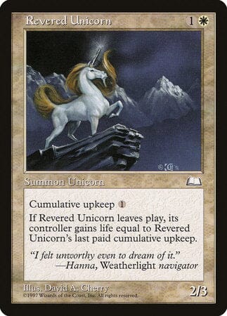 Revered Unicorn [Weatherlight] MTG Single Magic: The Gathering  | Multizone: Comics And Games