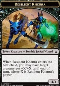 Resilient Khenra // Zombie Double-sided Token [Hour of Devastation Tokens] MTG Single Magic: The Gathering  | Multizone: Comics And Games
