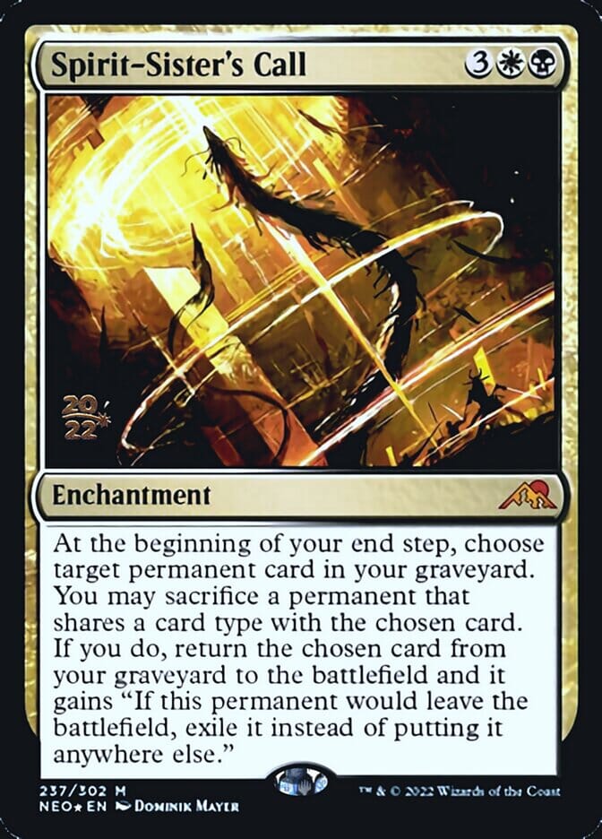 Spirit-Sister's Call [Kamigawa: Neon Dynasty Prerelease Promos] MTG Single Magic: The Gathering  | Multizone: Comics And Games