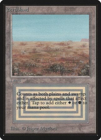 Scrubland [Limited Edition Beta] MTG Single Magic: The Gathering  | Multizone: Comics And Games