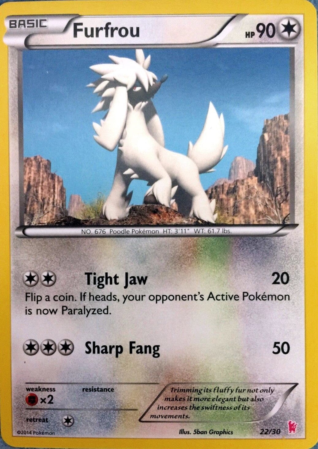 Furfrou (22/30) [XY: Trainer Kit - Sylveon] Pokemon Single Pokémon  | Multizone: Comics And Games