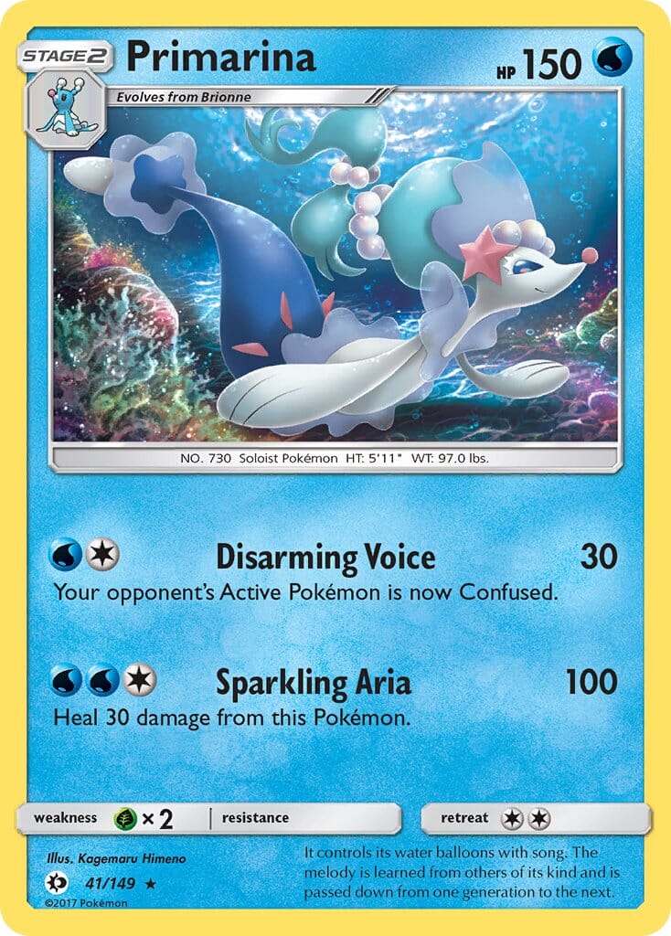 Primarina (41/149) (Theme Deck Exclusive) [Sun & Moon: Base Set] Pokemon Single Pokémon  | Multizone: Comics And Games