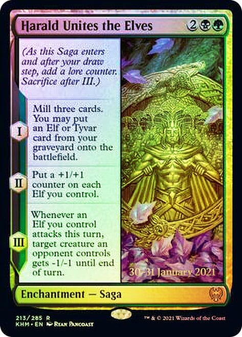 Harald Unites the Elves [Kaldheim Prerelease Promos] MTG Single Magic: The Gathering  | Multizone: Comics And Games
