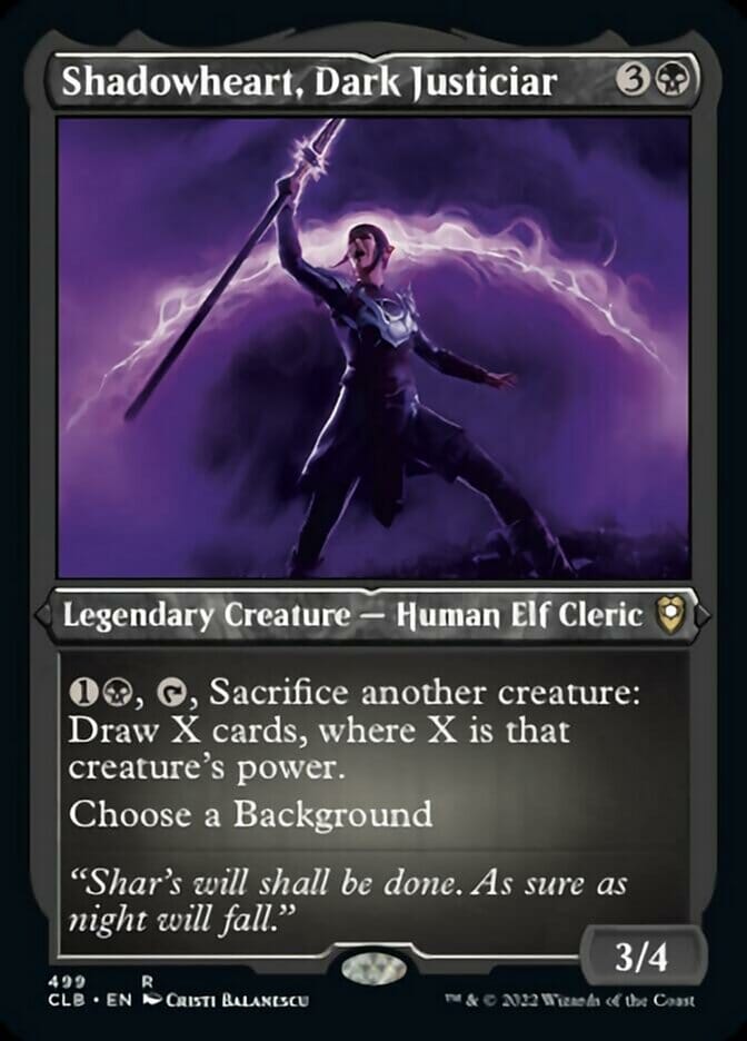 Shadowheart, Dark Justiciar (Foil Etched) [Commander Legends: Battle for Baldur's Gate] MTG Single Magic: The Gathering  | Multizone: Comics And Games