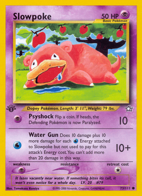 Slowpoke (73/111) [Neo Genesis 1st Edition] Pokemon Single Pokémon  | Multizone: Comics And Games