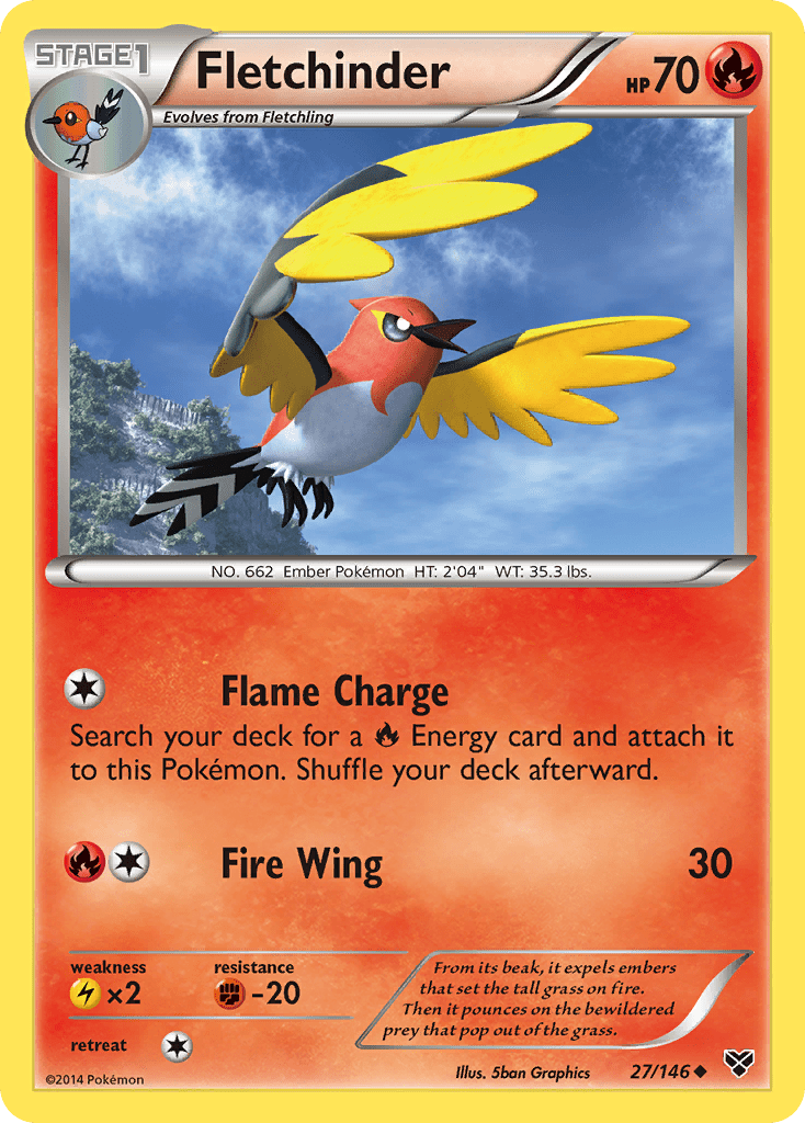 Fletchinder (27/146) [XY: Base Set] Pokemon Single Pokémon  | Multizone: Comics And Games