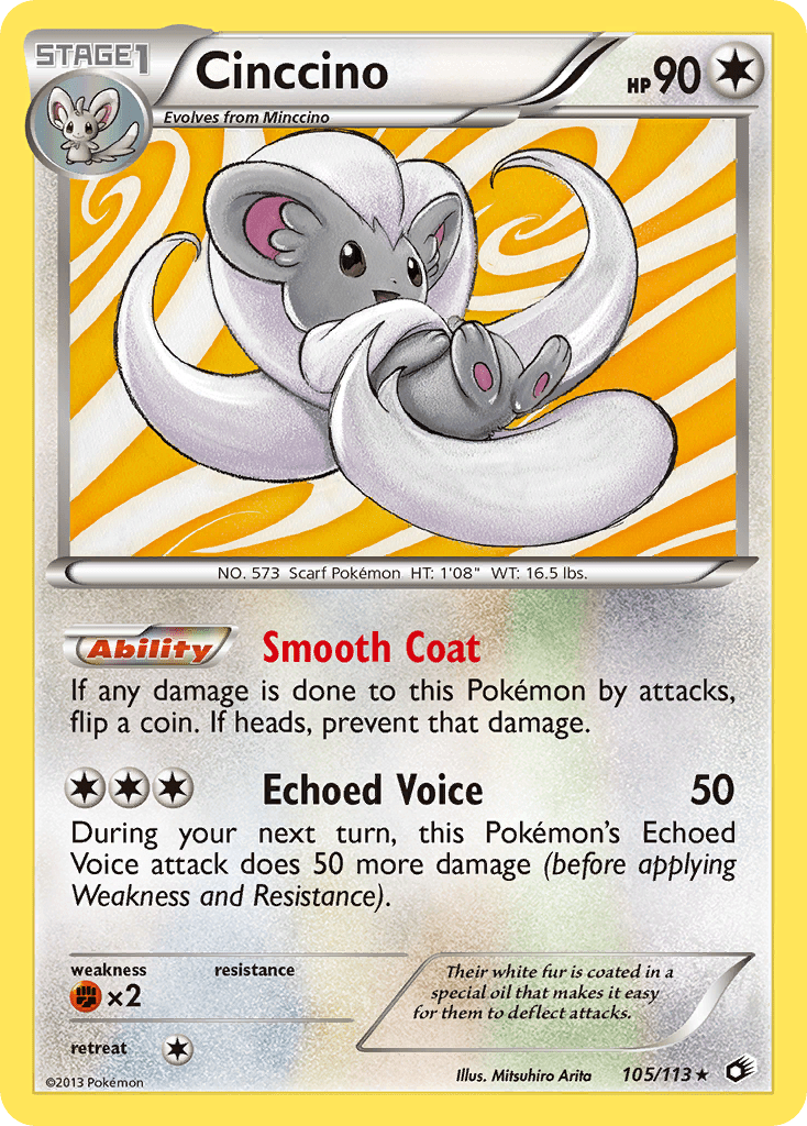 Cinccino (105/113) [Black & White: Legendary Treasures] Pokemon Single Pokémon  | Multizone: Comics And Games