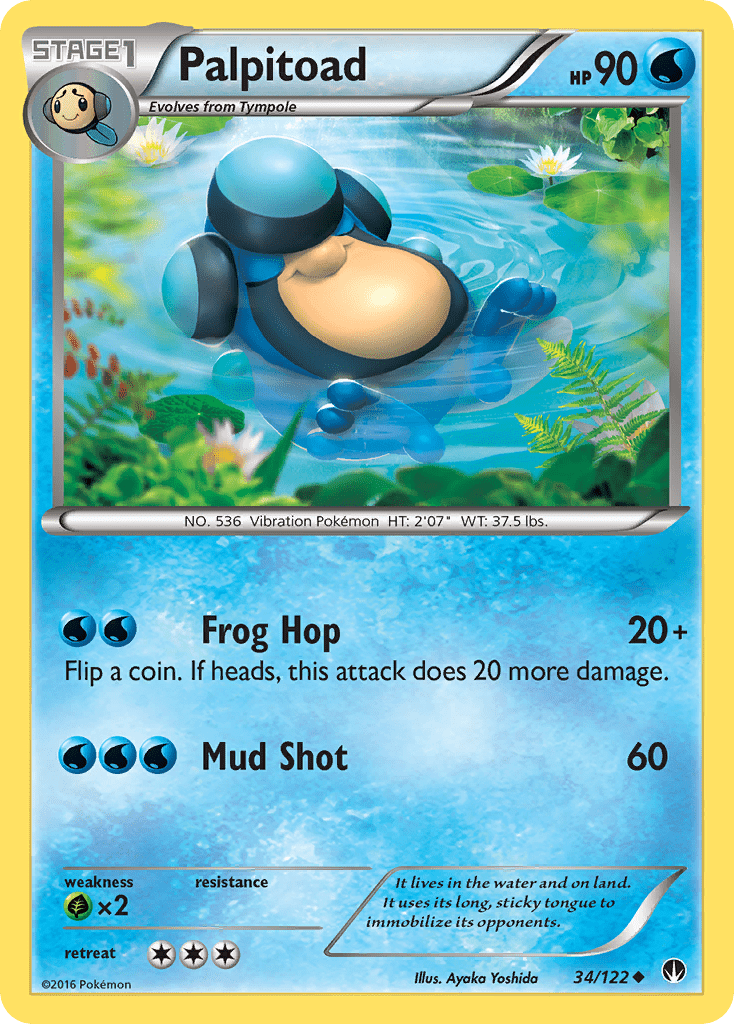 Palpitoad (34/122) [XY: BREAKpoint] Pokemon Single Pokémon  | Multizone: Comics And Games