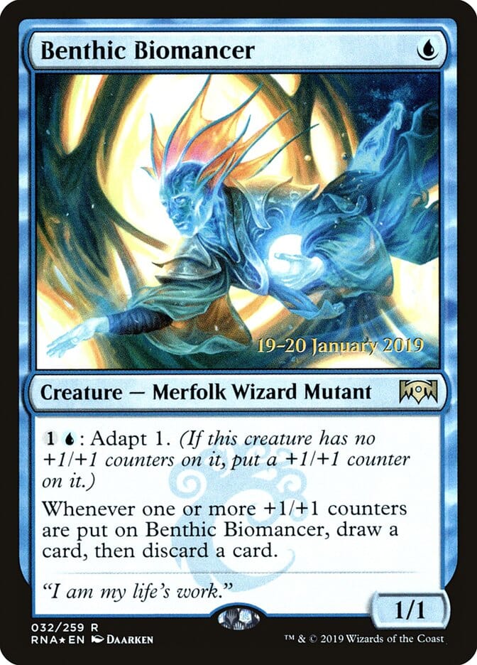 Benthic Biomancer [Ravnica Allegiance Prerelease Promos] MTG Single Magic: The Gathering  | Multizone: Comics And Games
