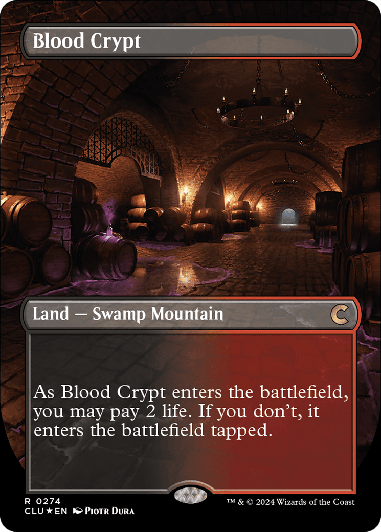 Blood Crypt (Borderless) [Ravnica: Clue Edition] MTG Single Magic: The Gathering  | Multizone: Comics And Games