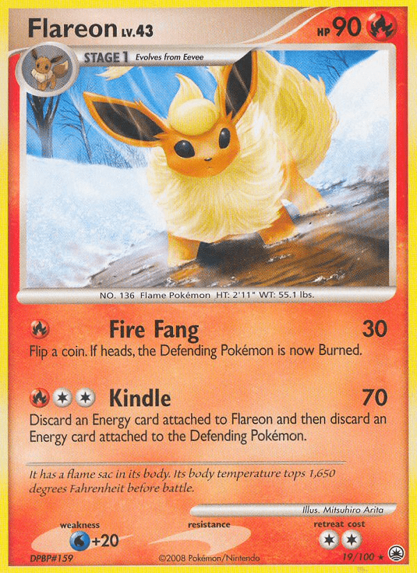 Flareon (19/100) [Diamond & Pearl: Majestic Dawn] Pokemon Single Pokémon  | Multizone: Comics And Games