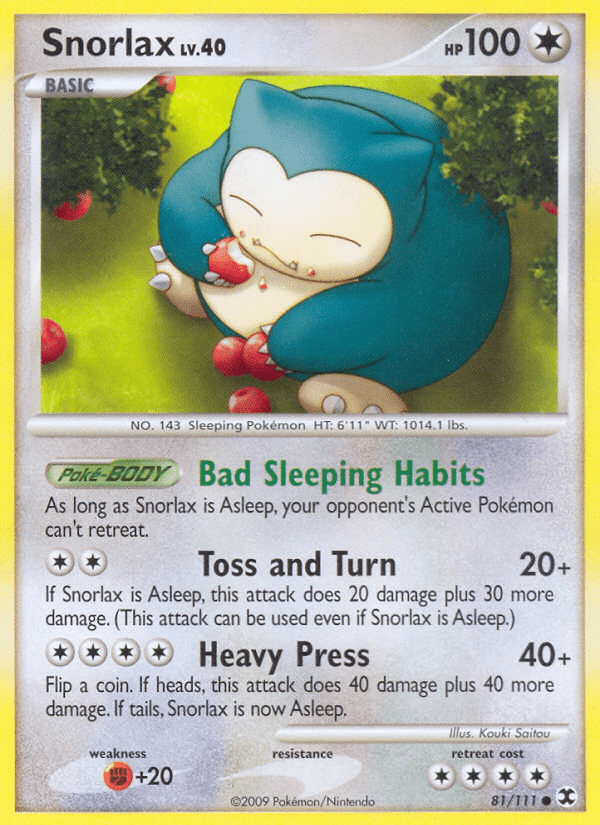 Snorlax (81/111) [Platinum: Rising Rivals] Pokemon Single Pokémon  | Multizone: Comics And Games