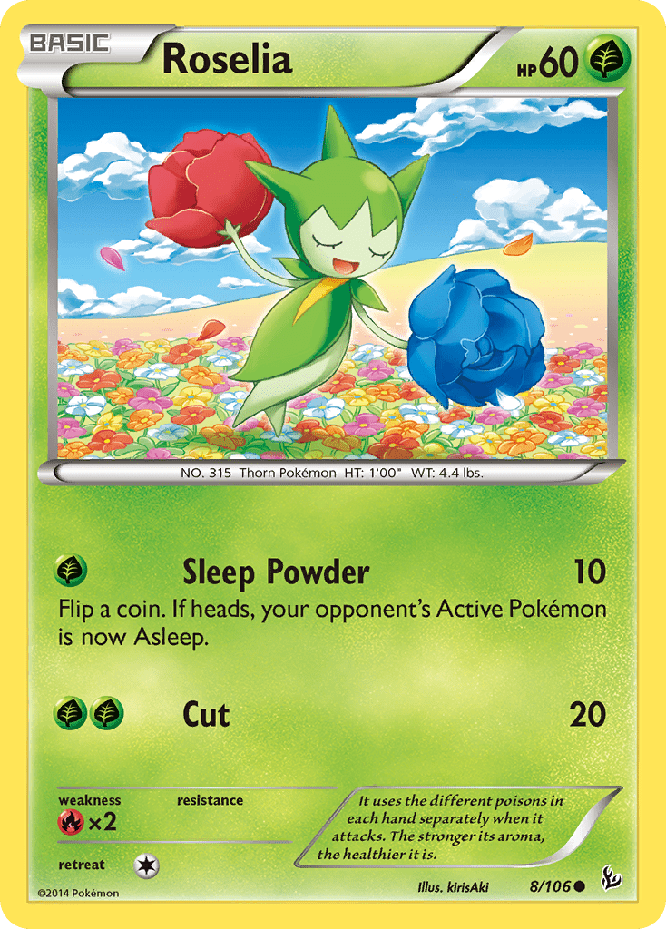 Roselia (8/106) [XY: Flashfire] Pokemon Single Pokémon  | Multizone: Comics And Games
