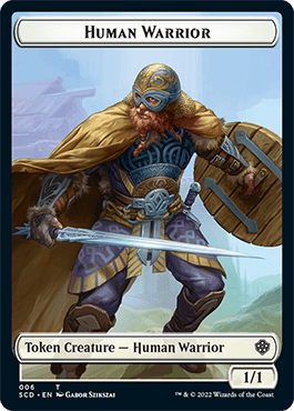 Saproling // Human Warrior Double-Sided Token [Starter Commander Decks] MTG Single Magic: The Gathering  | Multizone: Comics And Games