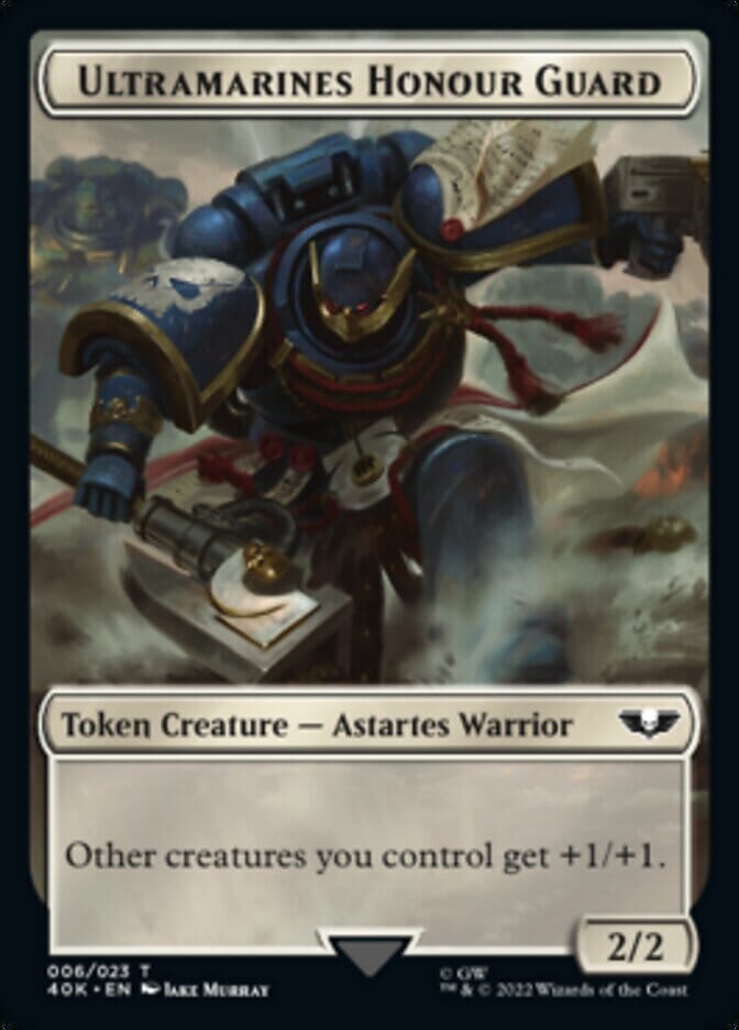 Soldier (003) // Ultramarines Honour Guard Double-sided Token [Universes Beyond: Warhammer 40,000 Tokens] MTG Single Magic: The Gathering  | Multizone: Comics And Games