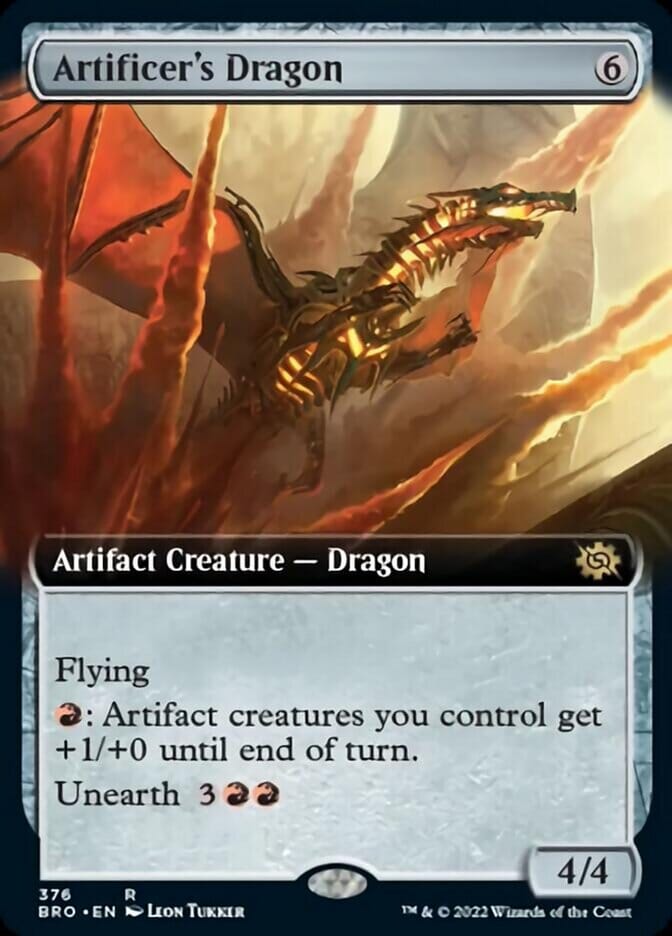 Artificer's Dragon (Extended Art) [The Brothers' War] MTG Single Magic: The Gathering  | Multizone: Comics And Games